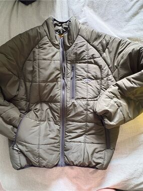 Olive Quilted Puffer Jacket - Unbranded